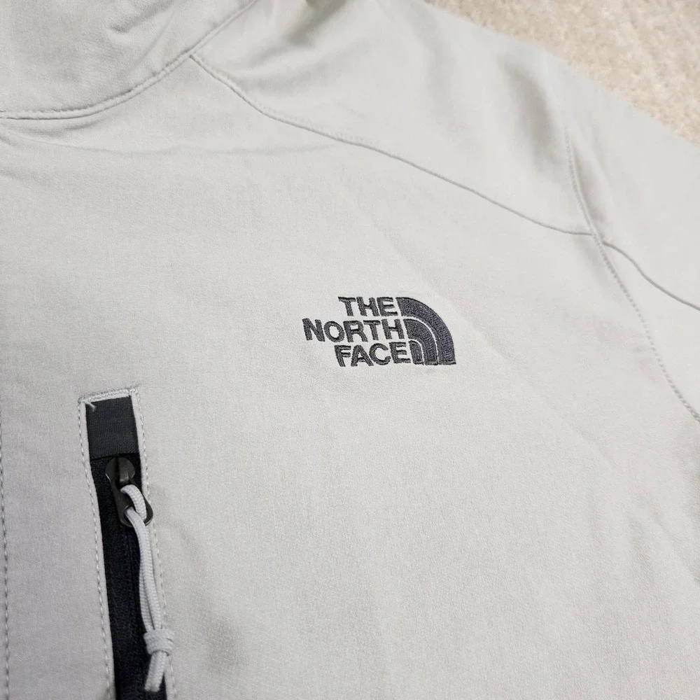 North Face Apex Pneumatic Jacket Men XXL Windwall Stretch Woven Softshell Gray